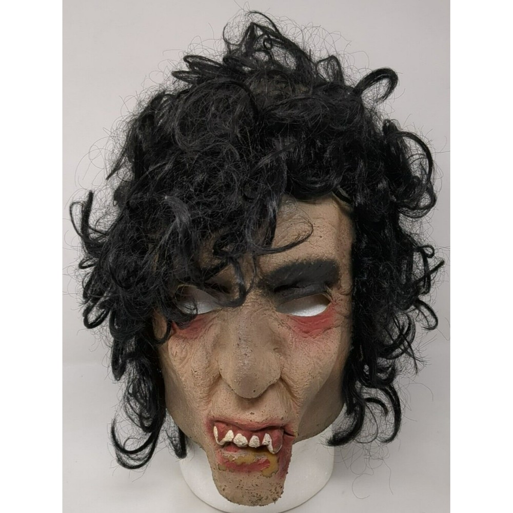 Vintage 1970s Topstone Inc Danbury Ct Rubber Halloween Vampire Mask‎ Hair Horror